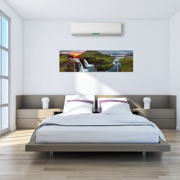 Obraz - Kirkjufell o zachodzie słońca (170x50 cm)