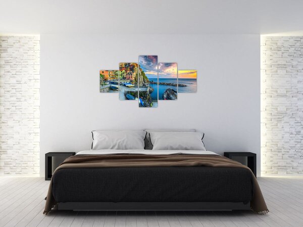 Obraz - Wioska śródziemnomorska (125x70 cm)