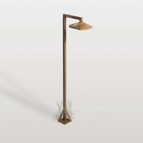 Moretti Luce Słupek oświetleniowy LED Aura Frame, 80 x 19,5 cm, mosiądz postarzany Frame, brązowy / mosiężny, mosiądz, dworkowy / rustykalny