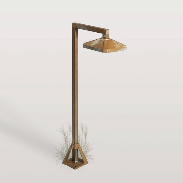 Moretti Luce Lampa ogrodowa stojąca Aura Frame, brązowy / mosiężny, mosiądz, dworkowy / rustykalny