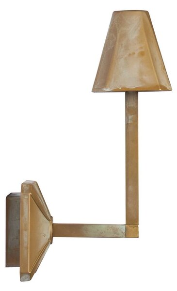 Moretti Luce Kinkiet zewnętrzny Silva Frame, brązowy / mosiężny, mosiądz, dworkowy / rustykalny