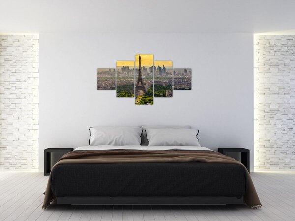 Obraz - Panorama Paryża (125x70 cm)