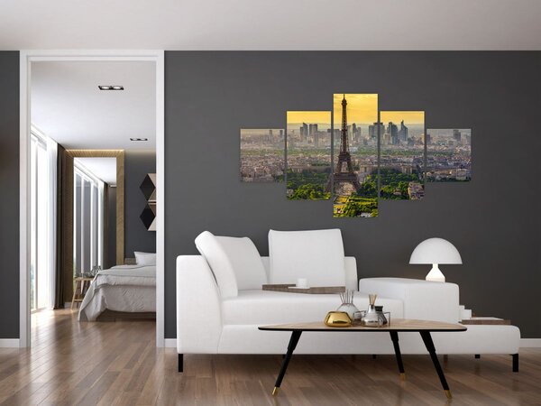 Obraz - Panorama Paryża (125x70 cm)