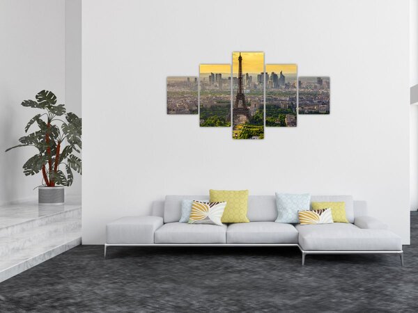 Obraz - Panorama Paryża (125x70 cm)