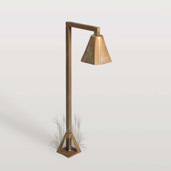 Moretti Luce Lampa ogrodowa stojąca Silva Frame, brązowy / mosiężny, mosiądz, dworkowy / rustykalny