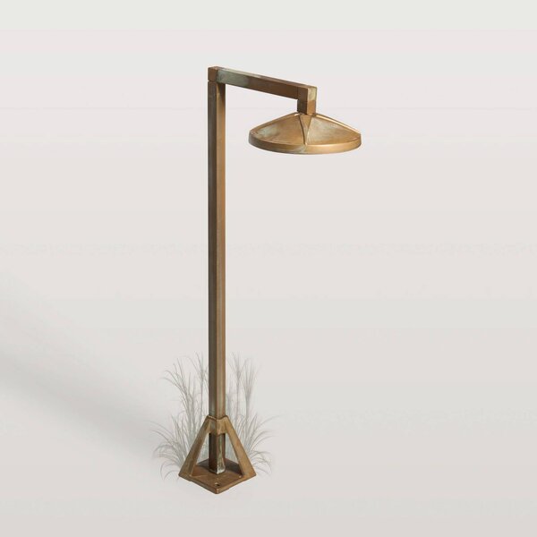 Moretti Luce Lampa ogrodowa stojąca Aura Disk, brązowy / mosiężny, mosiądz, dworkowy / rustykalny
