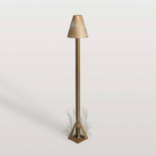 Moretti Luce Lampa ogrodowa stojąca Silva Disk, brązowy / mosiężny, mosiądz, dworkowy / rustykalny