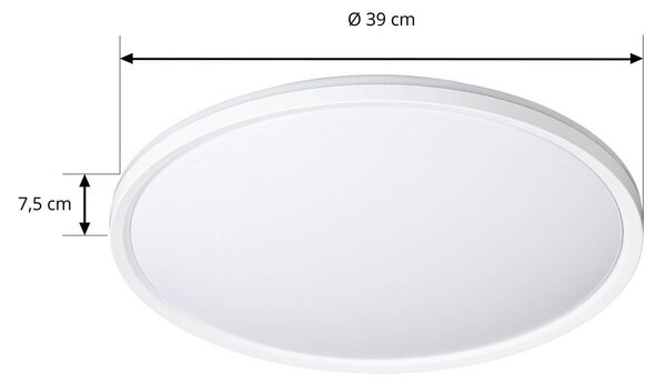 Lampa sufitowa Edmund Lindby, biały / opal, łazienka, tworzywo sztuczne, nowoczesny