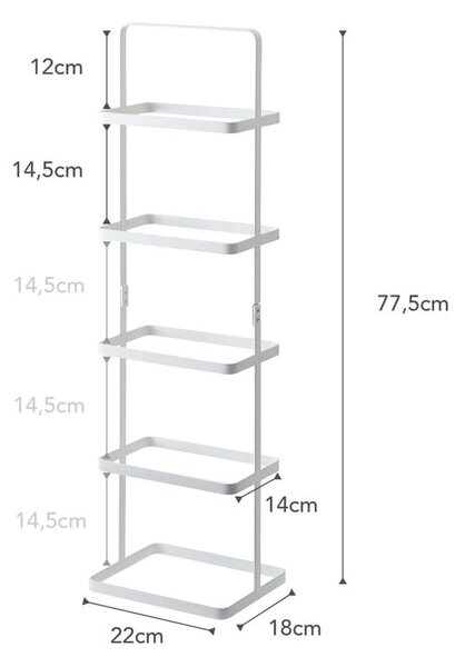 Biały metalowy regał na buty Tower Shoe Rack – YAMAZAKI