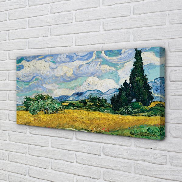 Zdjęcie na płótnie Pole pszenicy z cyprysami - Vincent van Gogh