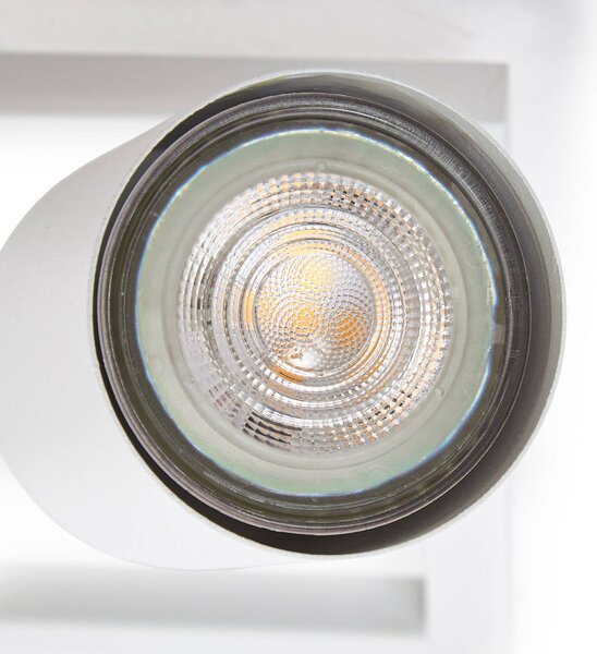 Reflektor sufitowy Lindby Bravius, biały, 6-punktowy, żelazny Bravius Lindby, możliwość ściemniania, biały / opal, salon / jadalnia, metal