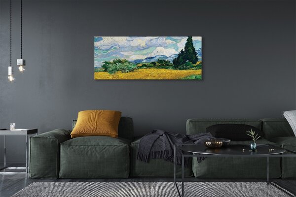Zdjęcie na płótnie Pole pszenicy z cyprysami - Vincent van Gogh