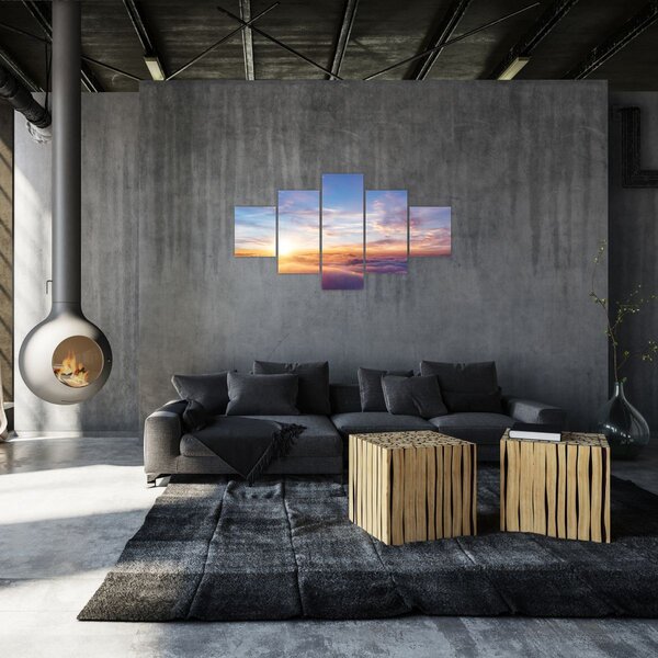 Obraz - Zachód słońca ponad chmurami (125x70 cm)