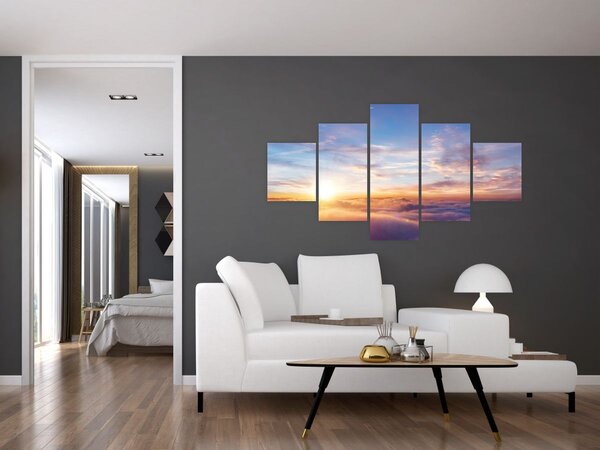 Obraz - Zachód słońca ponad chmurami (125x70 cm)