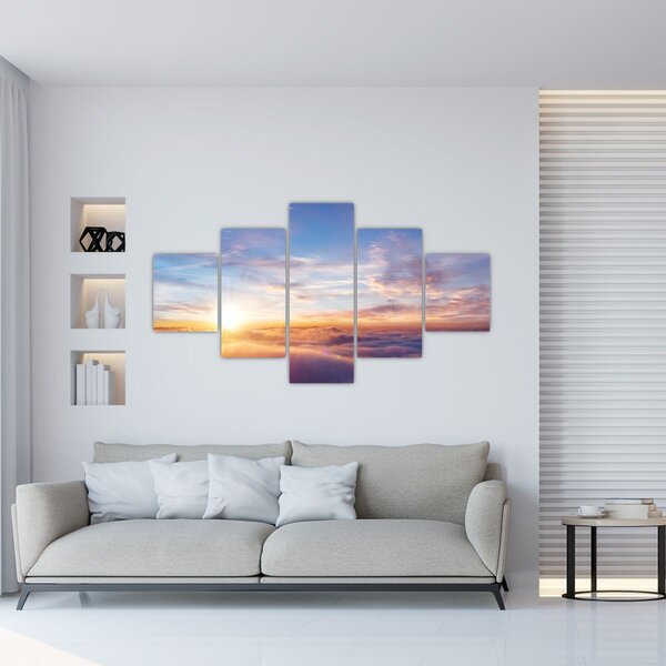 Obraz - Zachód słońca ponad chmurami (125x70 cm)
