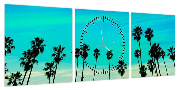 Obraz - Kalifornia (z zegarem) (90x30 cm)
