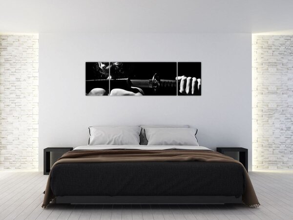 Obraz - Kobieta z mieczem (170x50 cm)