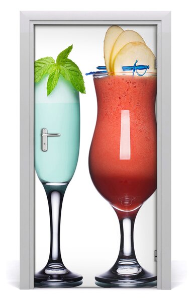 Naklejka na drzwi samoprzylepna Kolorowe koktajle