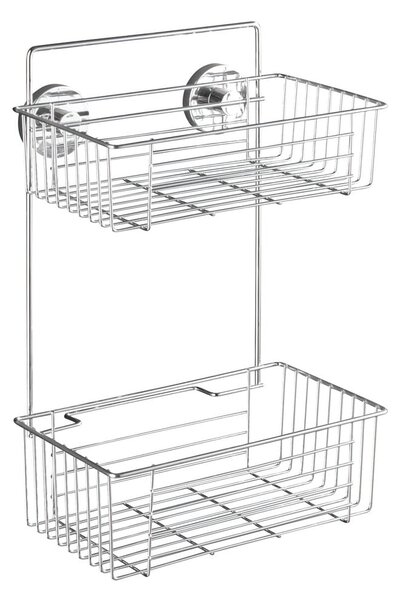 Samoprzyczepna 2-poziomowa półka Wenko Vacuum-Loc Bari, do 33 kg