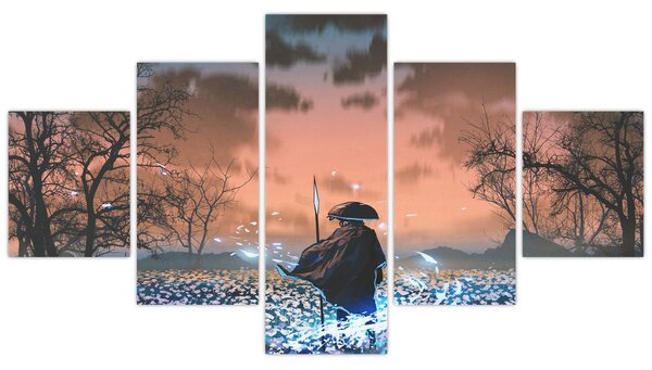 Obraz - Ilustracja przedstawiająca wojownika (125x70 cm)