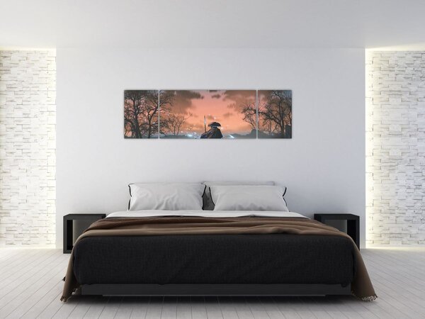 Obraz - Ilustracja przedstawiająca wojownika (170x50 cm)