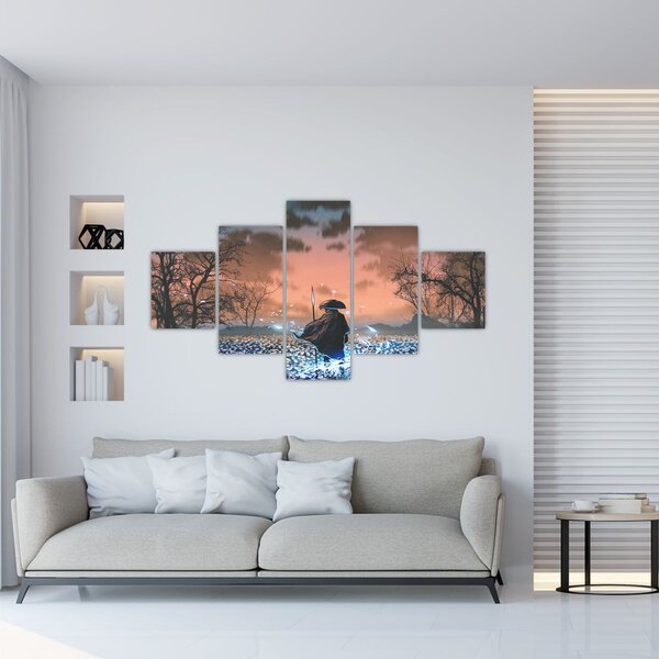 Obraz - Ilustracja przedstawiająca wojownika (125x70 cm)