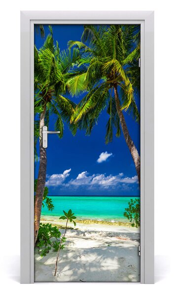 Naklejka na drzwi samoprzylepna Tropikalna plaża