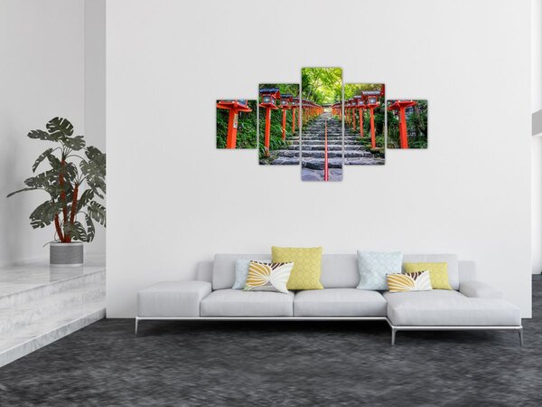Obraz - Sanktuarium Kifune (125x70 cm)