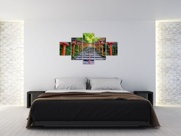 Obraz - Sanktuarium Kifune (125x70 cm)