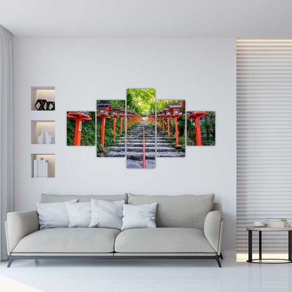 Obraz - Sanktuarium Kifune (125x70 cm)