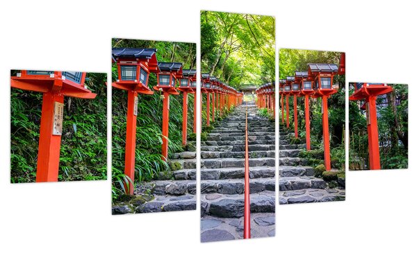 Obraz - Sanktuarium Kifune (125x70 cm)