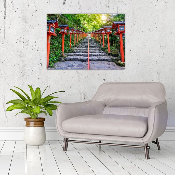 Obraz - Sanktuarium Kifune (70x50 cm)