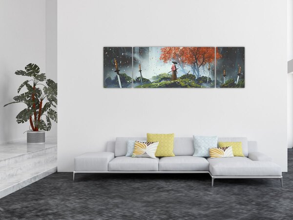 Obraz - Ilustracja przedstawiająca Ogród Mieczy (170x50 cm)