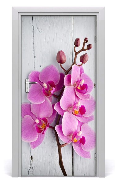 Nalepka Naklejka fototapeta na drzwi Różowa orchidea