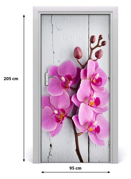 Nalepka Naklejka fototapeta na drzwi Różowa orchidea