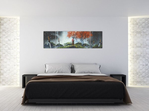 Obraz - Ilustracja przedstawiająca Ogród Mieczy (170x50 cm)