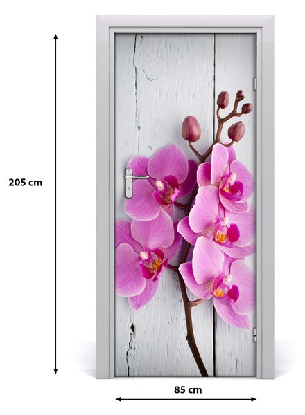 Nalepka Naklejka fototapeta na drzwi Różowa orchidea