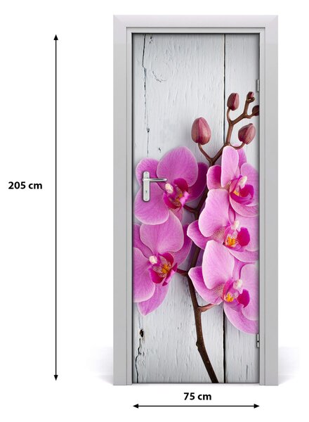 Nalepka Naklejka fototapeta na drzwi Różowa orchidea