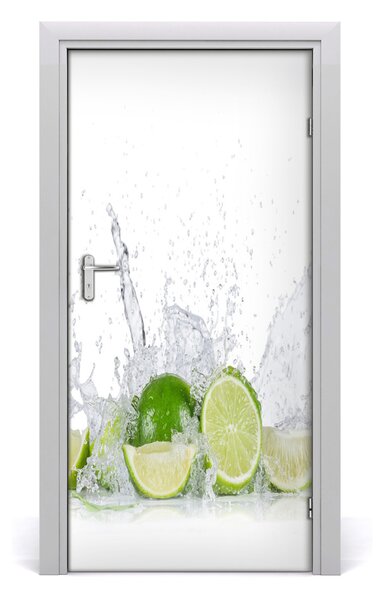Naklejka na drzwi do domu samoprzylepna Limonka