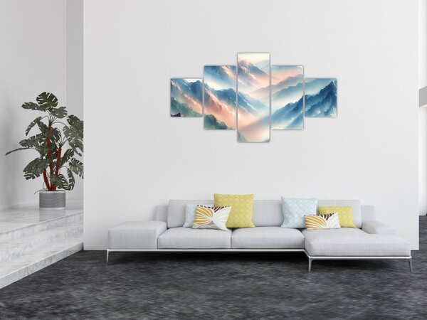 Obraz - Akwarelowe góry (125x70 cm)