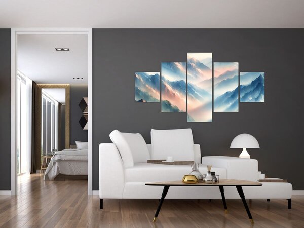 Obraz - Akwarelowe góry (125x70 cm)