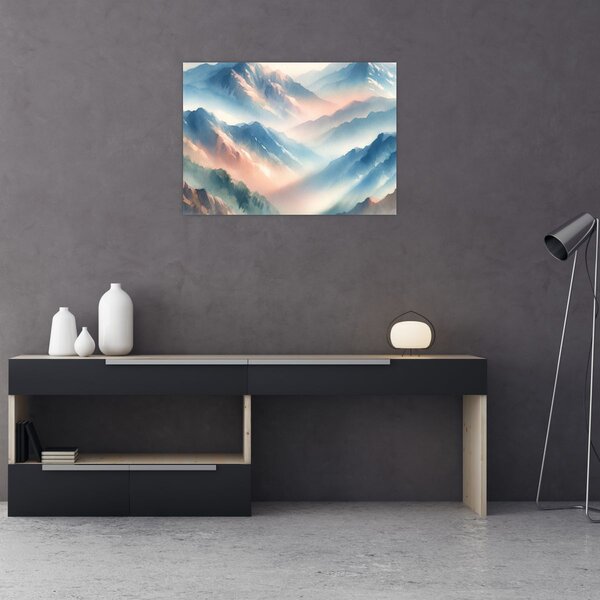 Obraz - Akwarelowe góry (70x50 cm)
