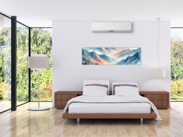 Obraz - Akwarelowe góry (170x50 cm)