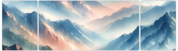 Obraz - Akwarelowe góry (170x50 cm)
