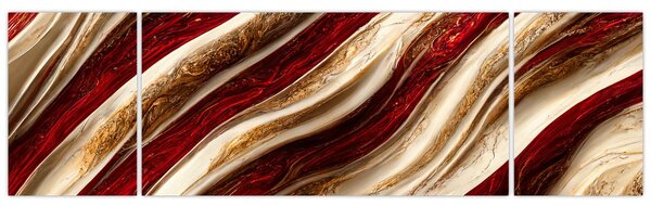 Obraz - Złoto - biała tekstura (170x50 cm)