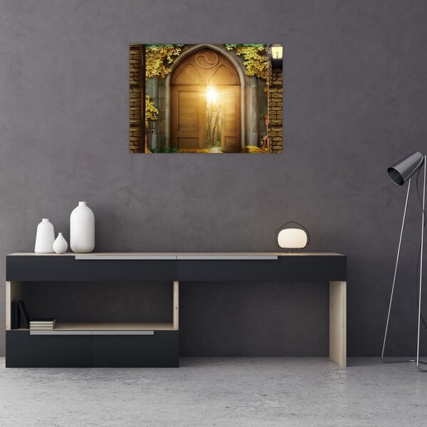 Obraz - Brama w lesie (70x50 cm)