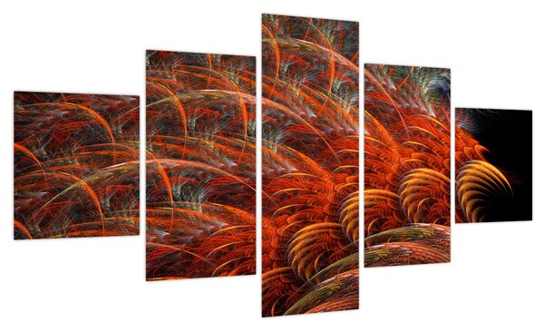 Obraz - Abstrakcyjna imitacja piór (125x70 cm)