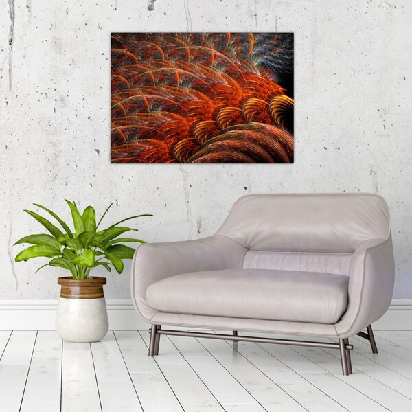 Obraz - Abstrakcyjna imitacja piór (70x50 cm)