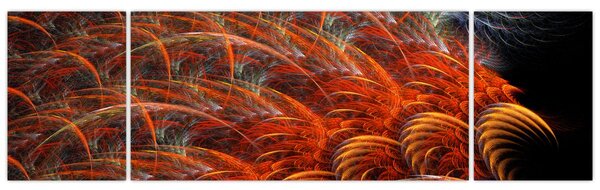 Obraz - Abstrakcyjna imitacja piór (170x50 cm)