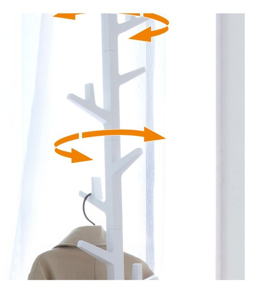 Biały wieszak stojący na ubrania YAMAZAKI Branch Pole Hanger